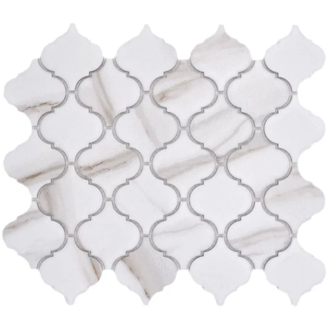 Mosaico de cerámica azulejos florentino Calacatta vintage blanco ducha baño | 10 alfombras