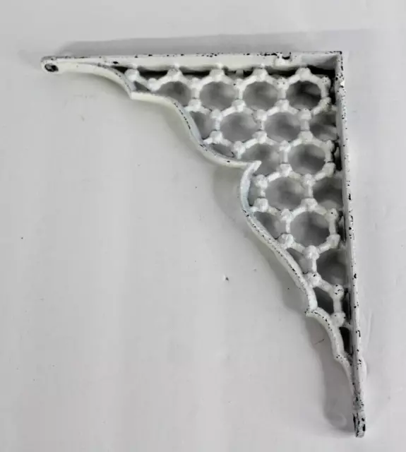 Single Vintage/Antique (?) White Cast Iron Shelf Bracket