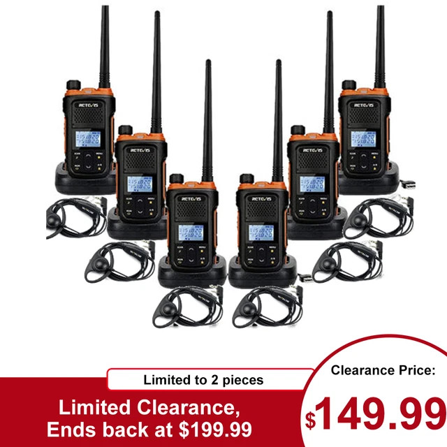 6*Retevis RB27V MURS Two Way Radio 11NOAA Dual Watch&FM Camping&Headset