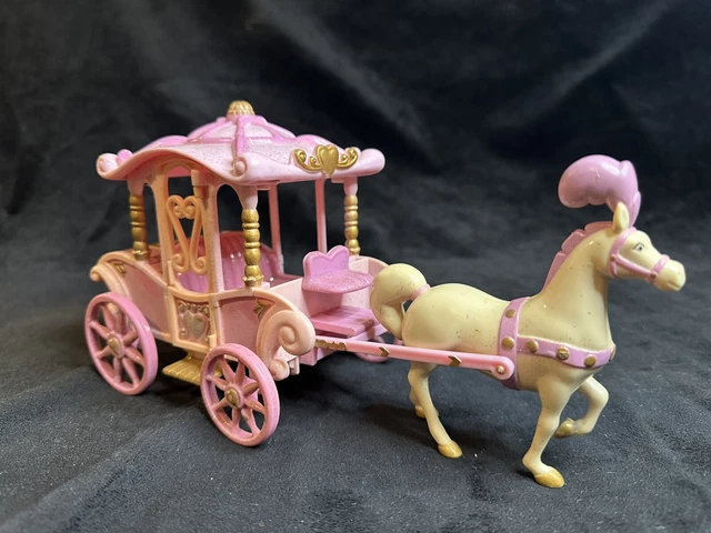 DISNEY PRINCESS CINDERELLA Horse Carriage With Horse 10” Long By 5 ...