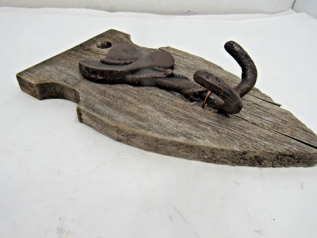 VIntage Hand Made Rustic Cowboy Hat or Coat Hook Western Decor Rustic 4