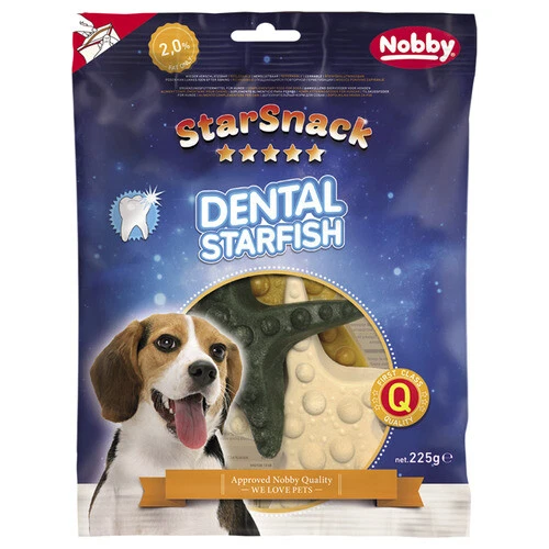 Nobby Starsnack Dentales Estrella de Mar 225G, Snack para Perro, Nuevo