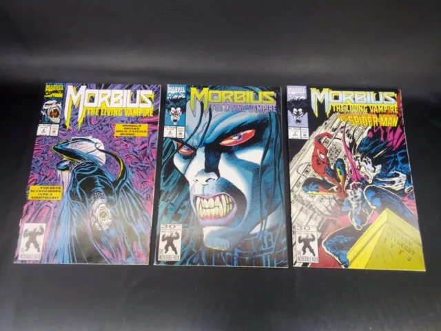 Morbius Lot of 3 Comic Books #2 #3 #8 Spider Man The Living Vampire