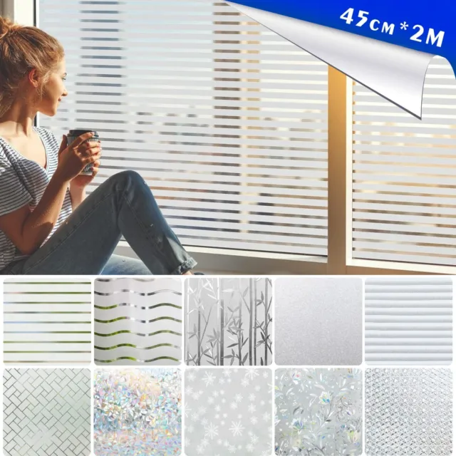 2M Bubble Free Frosted Window Film - Self Adhesive Etched Privacy Glass Vinyl