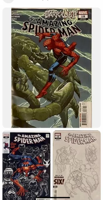 AMAZING SPIDER-MAN #18 (2022, Marvel) NEAR MINT “DARK WEB” Variants You Choose.