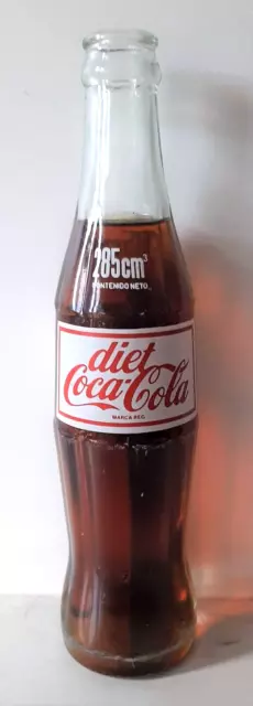 Coca Cola Bottles Language Bottle ARGENTINA DIET COKE 285ML WHITE ACL EMPTY