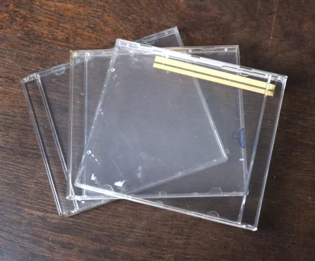 70x CD Leerhüllen Jewelcases ohne Tray Hüllen Transparent Aufbewahrung gebraucht
