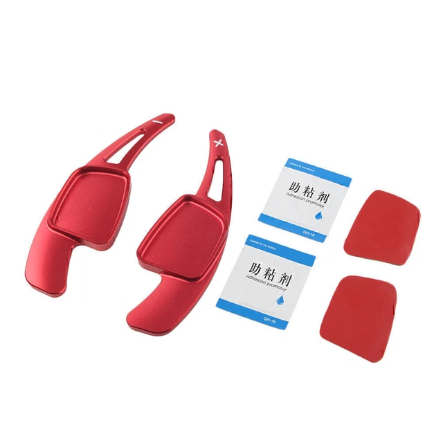 2x Accessori Shifter Rosso Altalena Volante per Audi TT A3/4L/5 S3/4 Q2/5/7
