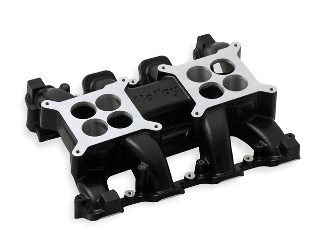 Holley 300-133BK Holley LS Carbureted Manifold 2x4 Dual Plane LS3/L92 - Black