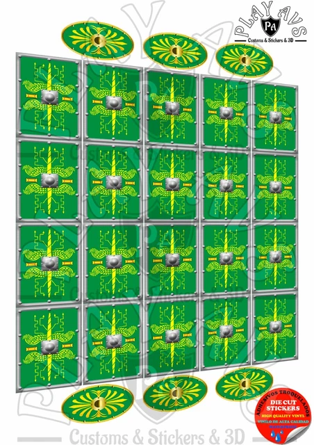 PLAYMOBIL STICKERS ESCUDO Romano - Stickers Roman Shields - Autocollant ...