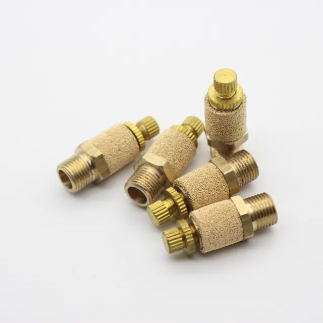 Brass Pneumatic Silencer Male Thread Exhaust Muffler Fitting 1/8" 1/4" 3/8" 1/2"