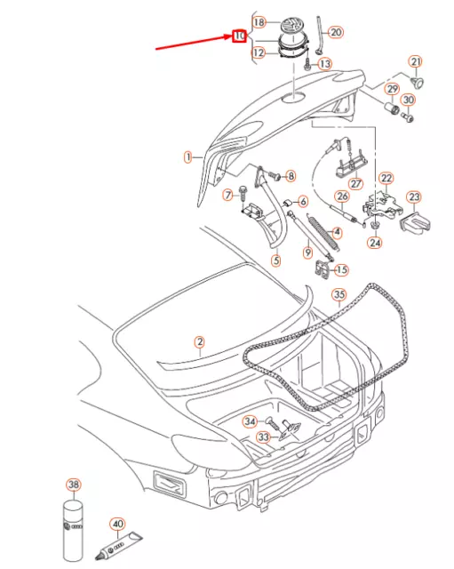 Mécanisme De Fonctionnement Du Couvercle Arrière Vw Cc Avec Micro Commutateur 2