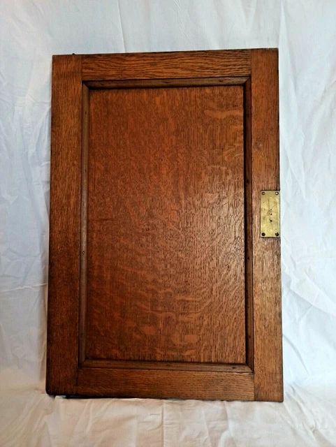 25" Antique French Gothic Architectural Panel Door Oak Wood Carved Salvage 6