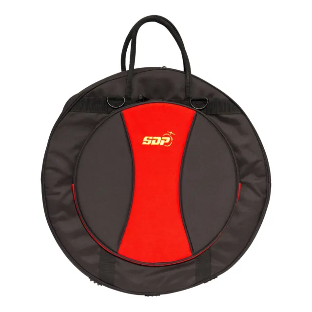 New Sonic Drive Deluxe Padded Cymbal Carry Bag Case Drum Kit (Black with Red)
