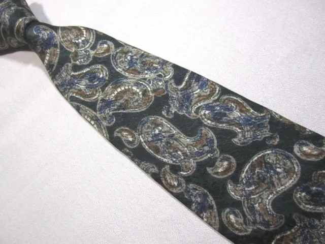 Ermenegildo Zegna Silk Paisley Necktie tie Made in Italy