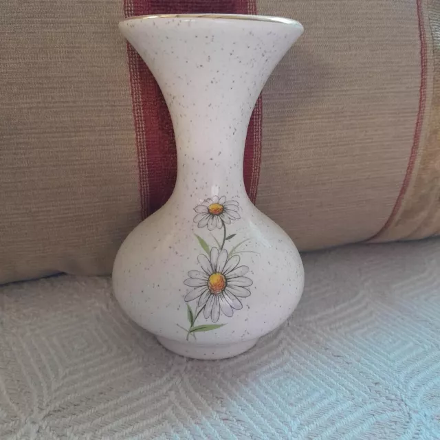 kernewek pottery daisy small posy vase goonhavern cornwall used