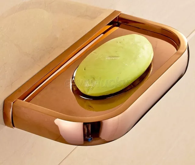 Bathroom Accessory Rose Gold Brass Wall Mounted Soap Dish Holders wba871