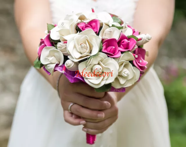 Bouquet sposa con fiori di palloncino gioiello unico per matrimonio fatto a mano