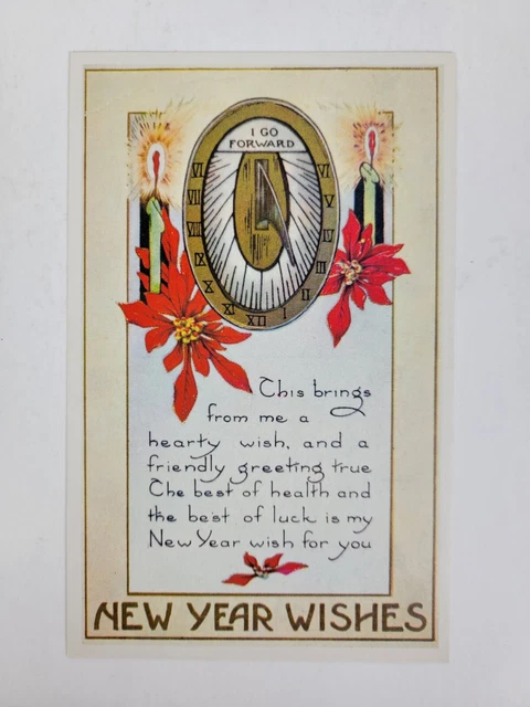 Vintage Postcard - New Year Wishes