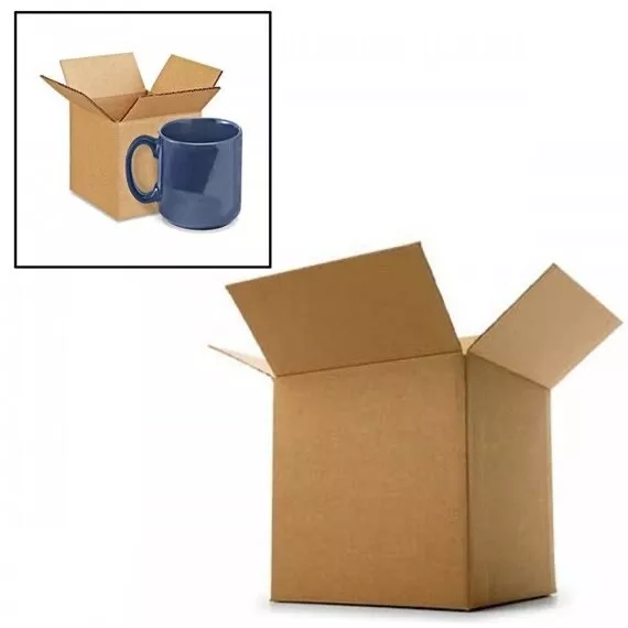 Cardboard Postage Boxes Mug Cup Small Parcel 4" x 4" x 4"