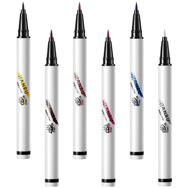 6 piezas delineador de ojos lápiz delineador de ojos coloridos lápices delineador de ojos líquido duradero para mujer