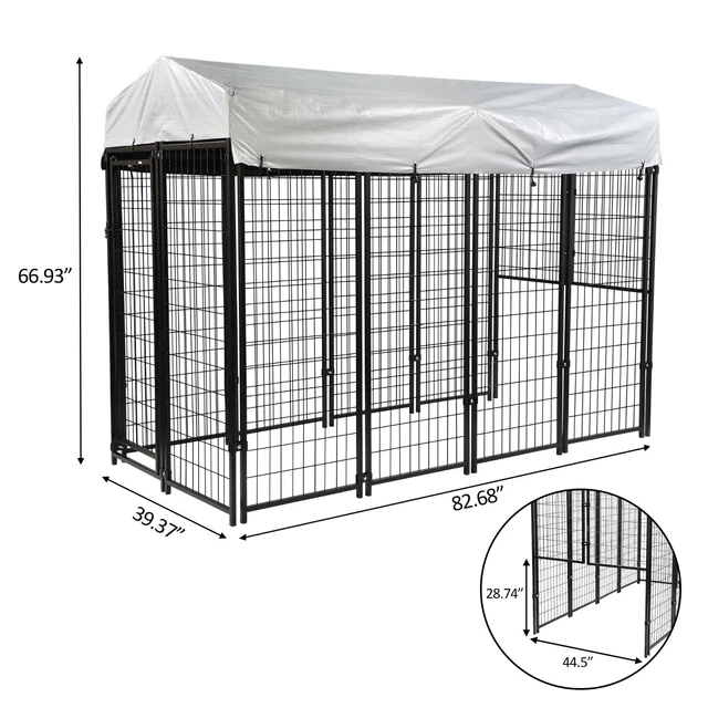 COZIWOW OUTDOOR HEAVYDUTY Dog Kennel Pet Welded Metal Playpen Large