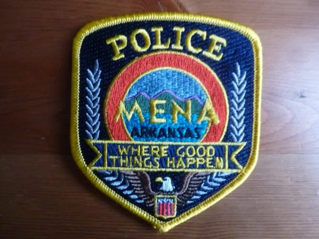 MENA CITY ARKANSAS POLICE Patch Unit (Polk County) USA Obsolete Original