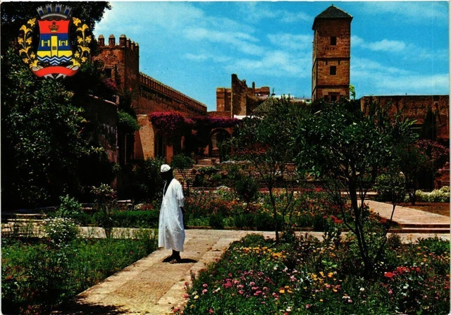 CPM AK MAROC RABAT-Armoiries de la Ville et Les jardins des Oudaias (342697)