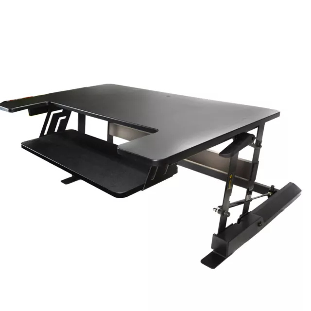 Mount-It MI-7926 36" Sit-Stand Converter Height-Adjustable Standing Desk - Black 3