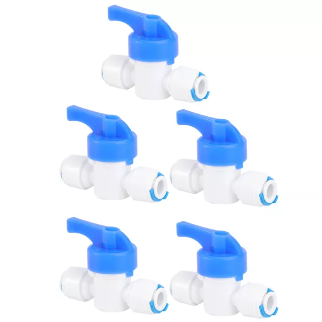 5 Pcs Tube Ball Valve Quick Connect Water 1/4 Connector Backwash