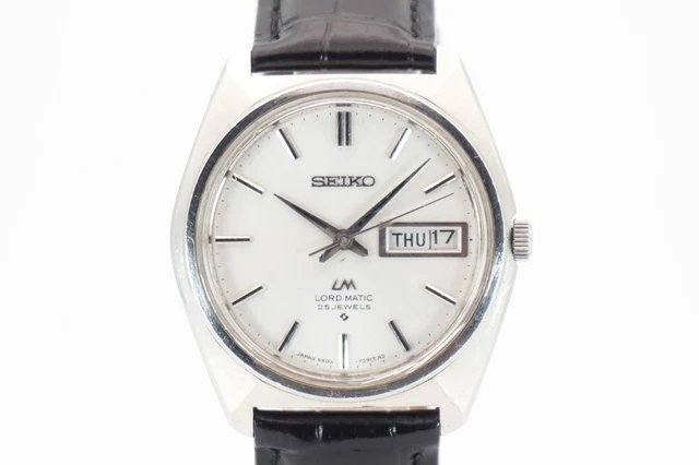Montre Automatique Seiko Lord Matic Vintage Années 70 - Réf. 5606-5040 - Cadran Gris Acier