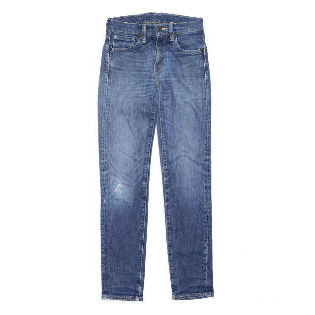 Jeans LEVI'S 511 da uomo blu denim sottili effetto invecchiato dritto W27 L32