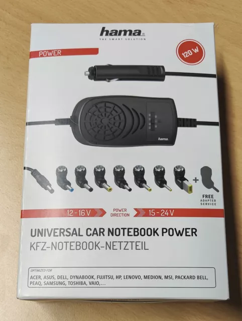 Universal-Kfz-Notebook-Netzteil, 15-24V/120W