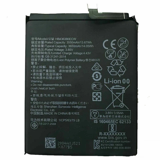 Remplacement Batterie Huawei P30 Batterie Interne Neuve Pour Huawei P30 - 3650mAh - Réf. HB436380ECW - Avec Outils Batterie 40 Ah - Foto 11