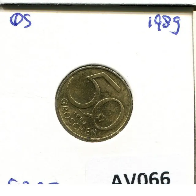 50 GROSCHEN 1989 AUSTRIA Coin #AV066C