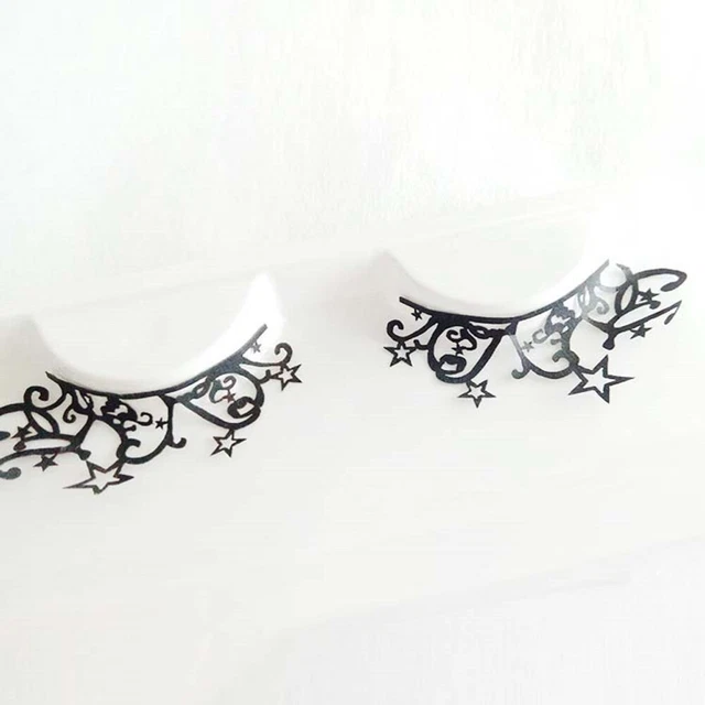 3 paires de Cils Maquillage Eye-Liner Autocollants Oeil Autocollants pour Photo