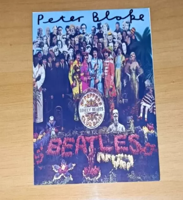 AUTOGRAPH Peter Blake - foto 10x15cm BEATLES Sgt Pepper's Lonely HAND SIGNED