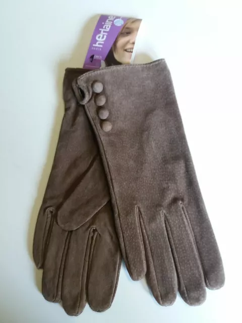 Gants Femme En Cuir Taille 7,5  Neufs