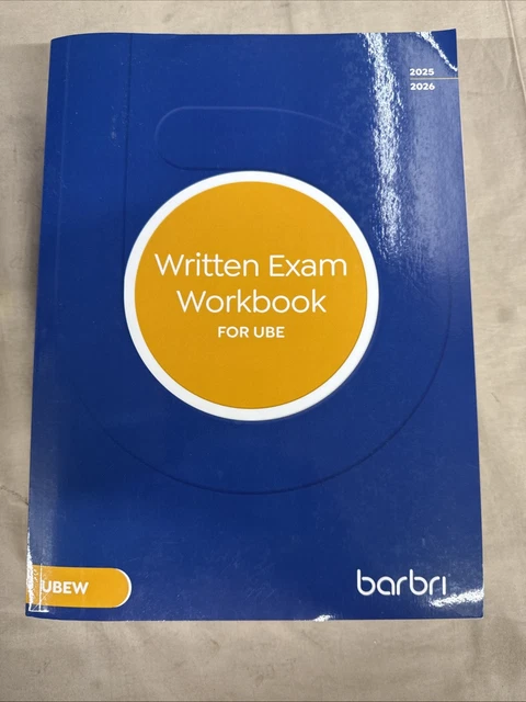 2025 2026 BARBRI Written Exam Workbook For UBE Law Book UBEW MEE MPT ...