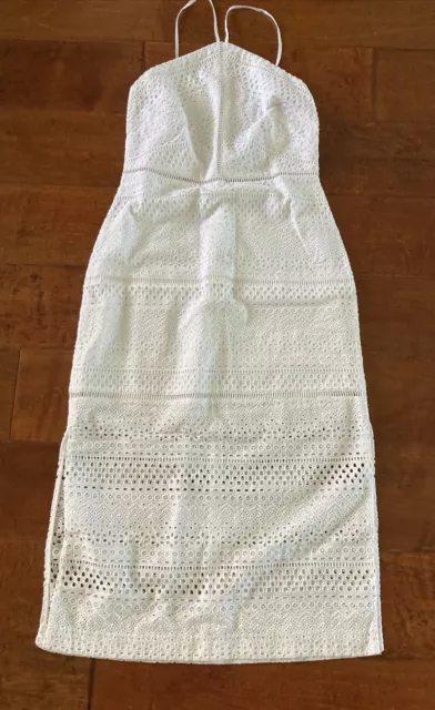 J Crew white eyelet halter Dress size 2 NWT $168