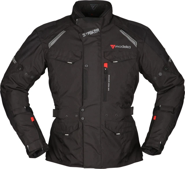 Moto Giacche Tessuto Modeka Striker II Colore: Nero Tg. : XL