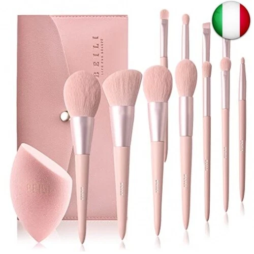 BEILI Pennelli Make Up Professionali Set,11Pcs Vegano Pennelli da Trucco ,