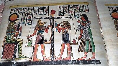 Authentic Hand Painted Ancient Egyptian Papyrus 5 pieces handmade