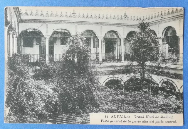 Postcard c.1900, Sevilla: Grand Hotel de Madrid patio central