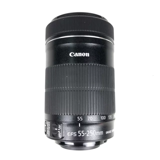 Canon Zoom Lentille EF-S 55-250mm Stm Est Objectif - Rénové Très Bon - Garantie 3