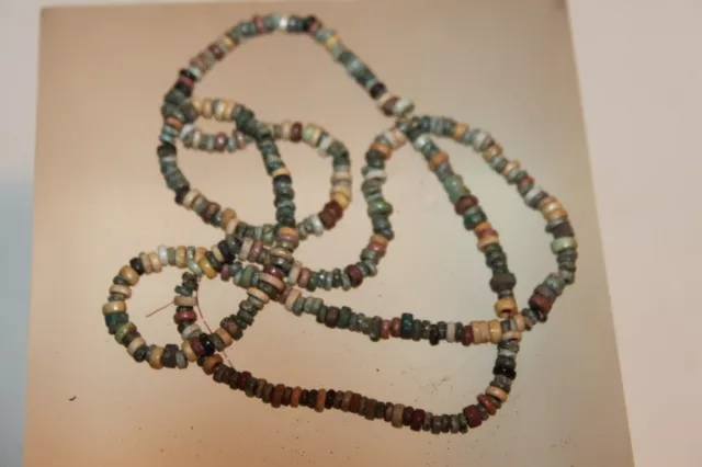 ANCIENT EGYPTIAN FAIENCE MUMMY BEADS RESTRUNG NECKLACE c. 5/4th CENTURY BC