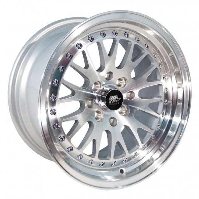 One 15x7 MST MT10 5x100/5x114.3 20 Silver Wheel Rim 73.1