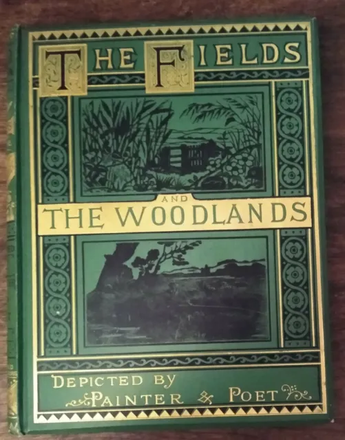 The Fields & Woodlands Depicted by Painter Poet HC 1800's 24 Engravings Antique