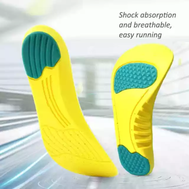 Orthotic Shoe Insoles Inserts Arch Support Flat Feet Heel Pain Fasciitis- Yellow