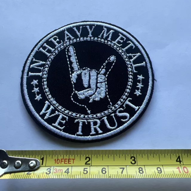 In Heavy Metal We Trust EMBROIDERED PATCH Judas Priest Iron Maiden